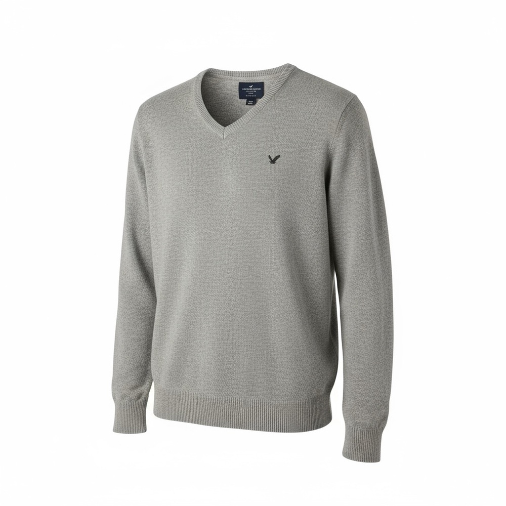 American Eagle Outfitters gray V-Neck Sweater size medium